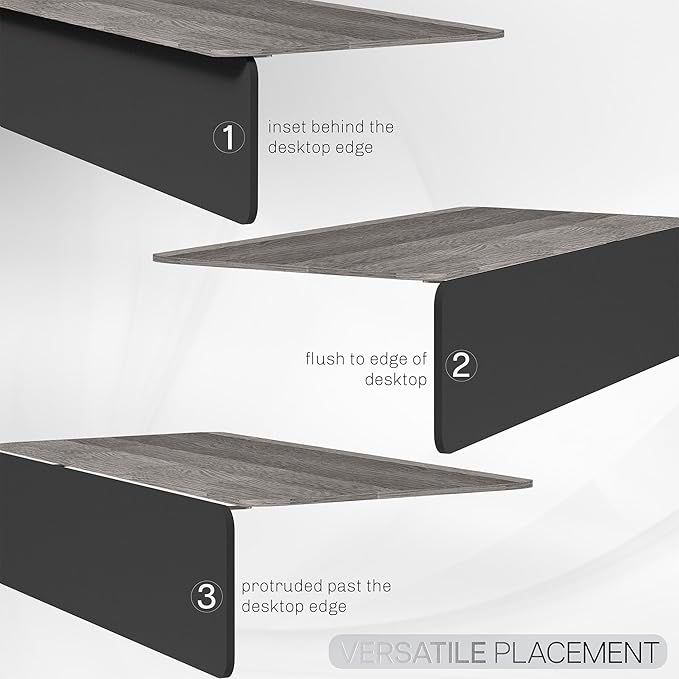 VIVO Laminate 59 x 12 inch Modesty Panel for Office Desk, 3 Configuration Options, Cable Management Organizer, Black, PP-LM60-B