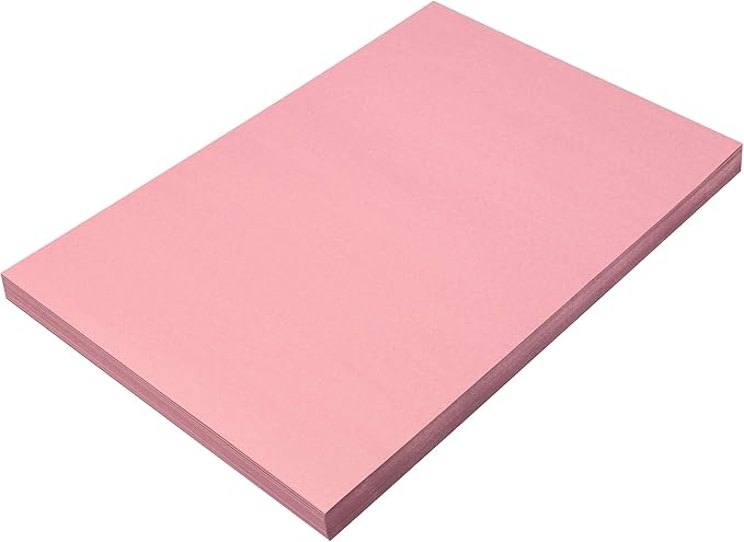 Prang (Formerly SunWorks) Construction Paper, Pink, 12" x 18", 100 Sheets
