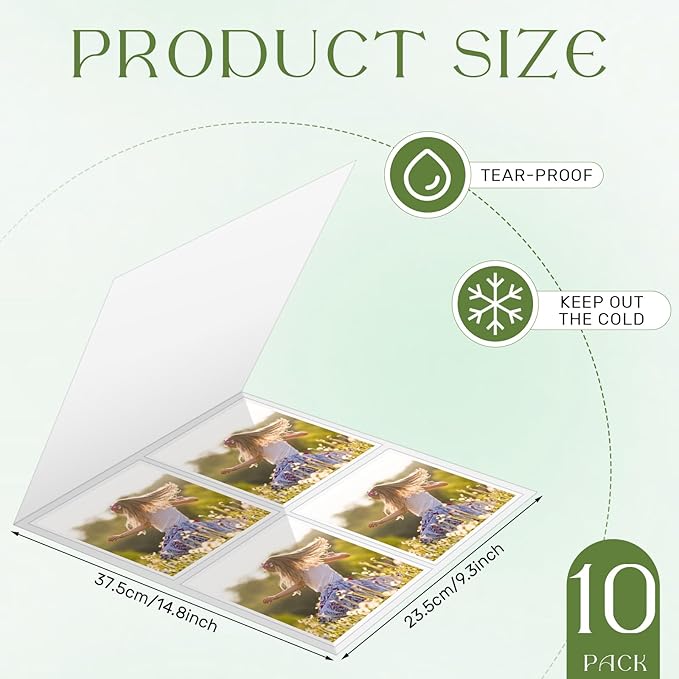 10 Pack Laminator Carrier Sleeve 9 x 15 Inch Lamination Carrier Letter Size Thermal Laminating Carriers Sheets Lamination Thermal Protection for All Brand Laminating Pouch