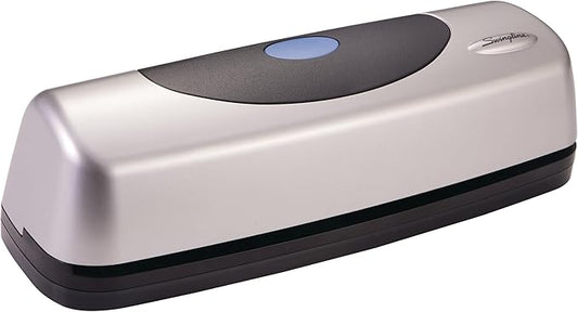 Swingline Electric Hole Puncher 3 Hole, 15 Sheet Capacity Three Hole Punch 3 Ring, Black & Silver (74515)
