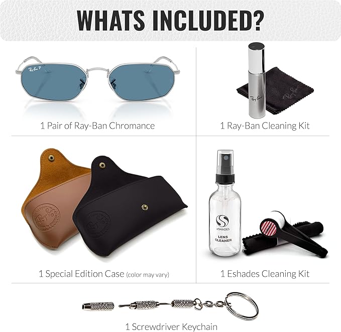 Ray-Ban RB3947 Square-Round Shaped Sunglasses for Men & Women with Official RAYBAN Eyewear Kit – Classic Timeless Design