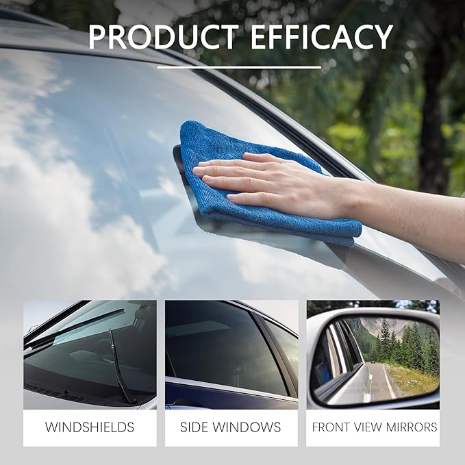 Automotive Oil Film Cleaning Brush for Car Windows, Glass Cleaning Board, Car Windshield Cleaner, Suitable for Windshield Glass Oil Film Remover (1, Red-black) (1, Red-white)