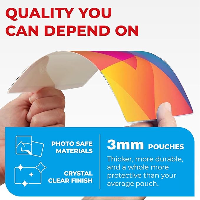 3MIL Thermal Laminating Sheets (100 Count) 11.5x17.5 inch, Legal Size Dry-Erase Friendly Laminating Pouches, Compatible with Laminator, Crystal Clear Laminated Finish