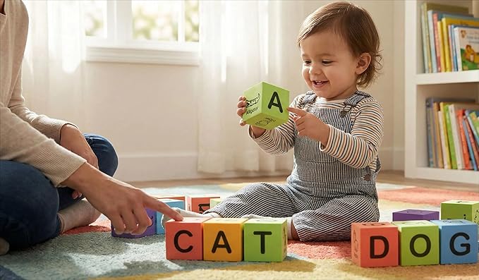 BOHS Foam Learning Blocks - Number,Alphabet,Shapes,Sight Words - Quiet,Safe and Soft Stacking Toys for Toddlers,30pcs,1.96 in(5cm)/piece