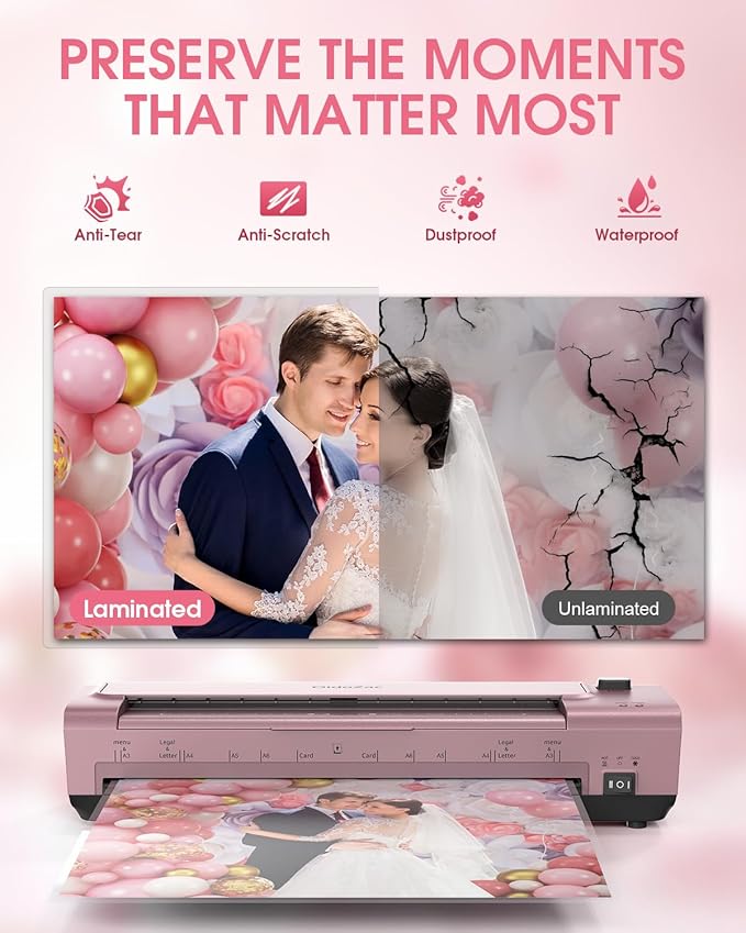 13 Inch Laminator Machine, A3 Personal Laminator Kit for Teachers with 20 Laminating Sheets, Hot Cold Thermal Lamination 11x17 with Anti-Bend Plate, ABS Anti-Jam & 20dB Quiet for Home Office School
