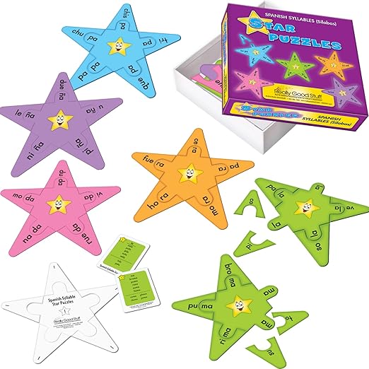 Really Good Stuff Spanish Syllable Star Puzzles