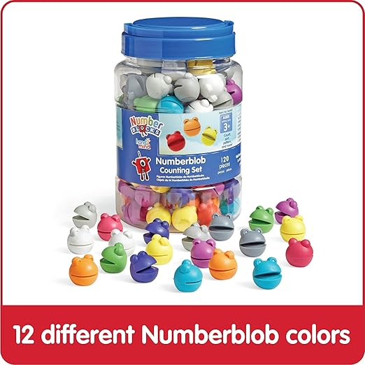 hand2mind Numberblocks Numberblob Counting Set, Math Counters, Educational Math Manipulatives, Numbers for Toddlers, Preschool Learning Toys, Counting Manipulatives for Kindergarten