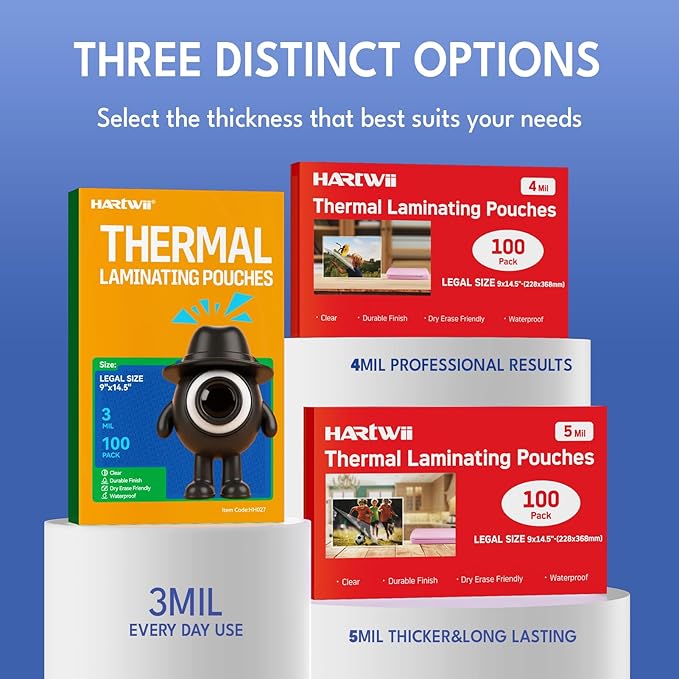 100Pack Legal Size Laminating Sheets 9"x14.5" 3Mil Thick Thermal Laminate Pouches Compatible with All Laminators No Bubble 8.5x14 Clear Laminating Paper for Documents