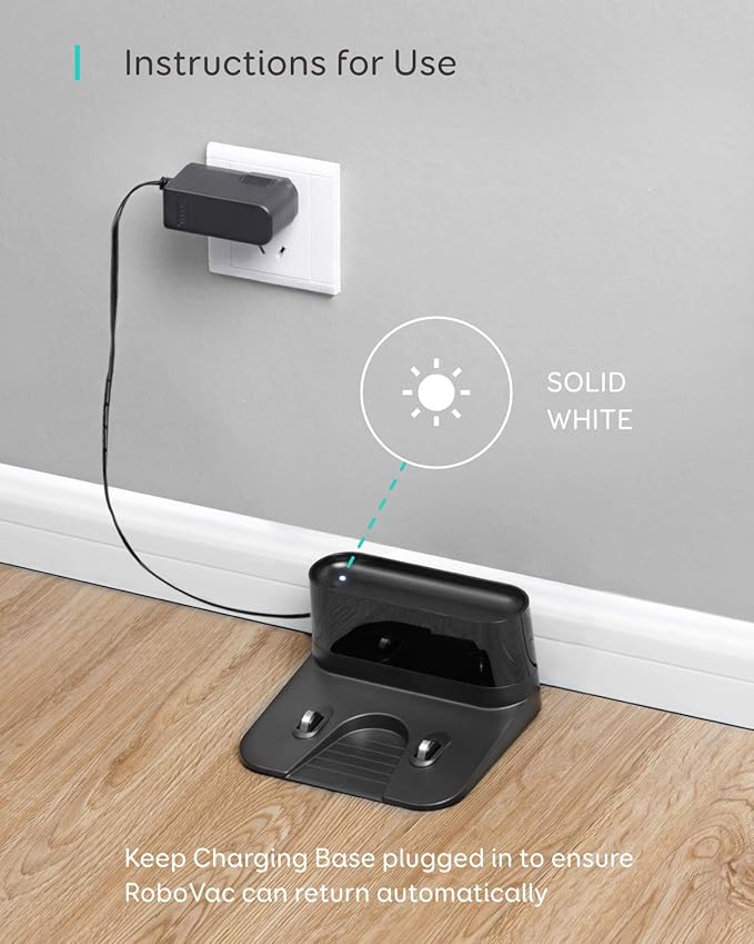 eufy Charging Base, Compatible with eufy 11S,11S MAX,12,15C,15C MAX,25C Max, G10 Hybrid,G30,G30 Edge, G30 Hybrid, G30 Verge, G15, G20, G20 Hybrid, G35, G35+, G40 Series