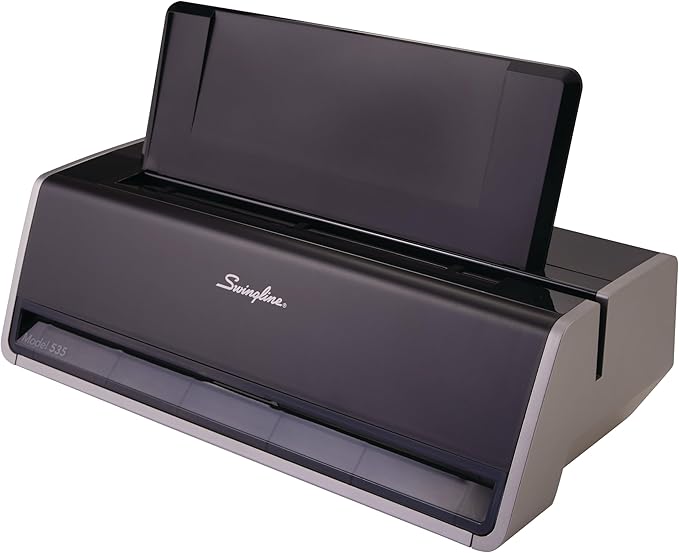 Swingline Electric Hole Puncher 3 Hole, 28 Sheet Capacity Three Hole Punch 3 Ring, Jam Resistant, Touch Screen, Platinum (74535)