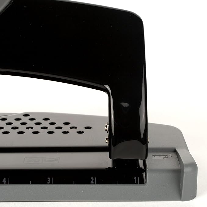 Swingline 3 Hole Punch, 20 Sheet Capacity Three Hole Puncher 3 Ring, Paper Punch, SmartTouch Low Effort, Black & Silver (74133)