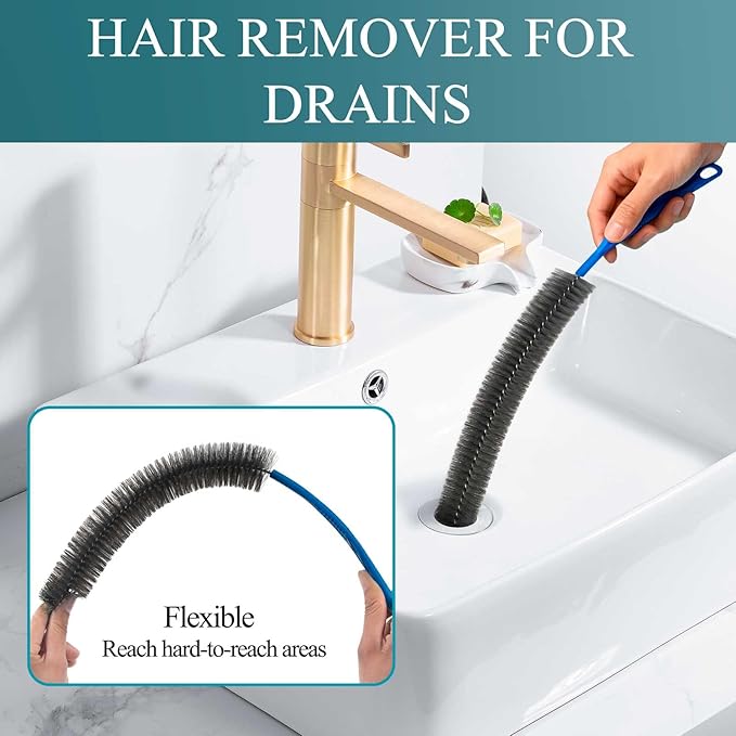 Dryer Vent Cleaner Kit and Grout Brush, Refrigerator Flexible Long-Handled Coil Cleaning kit - Air Conditioner Cleaning Brush Set - AC Washing Machine washbasin Brush for Household Maintenance