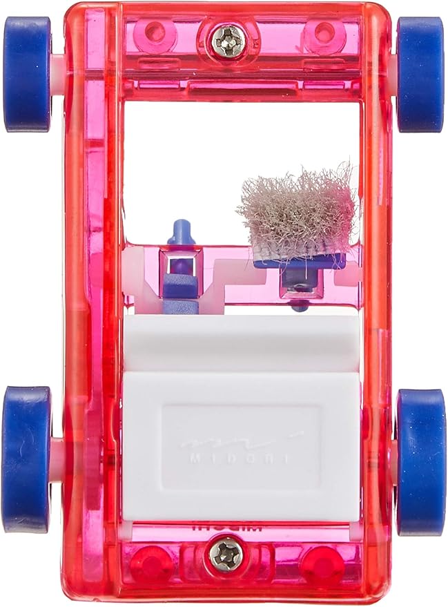 Midori Desktop Mini Cleaner and Dust Sweep, Pink Transparent (65612006)