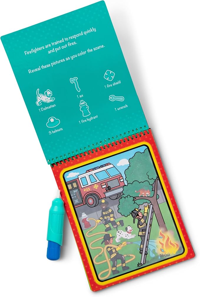 Melissa & Doug On The Go Water Wow! Reusable Water-Reveal Activity Pad- Occupations