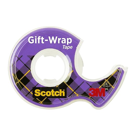 Scotch Gift Wrap Tape, Invisible, 0.75 in. x 650 in., 6 Dispensers/Pack