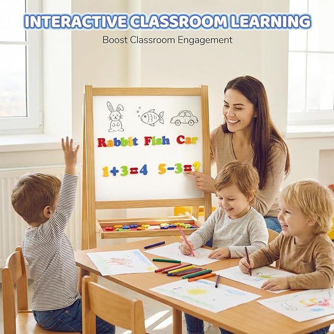 LovesTown 104 PCS Alphabet Magnetic Letters and Numbers for Toddlers,ABC 123 Fridge Educational Set,Great Learning Gift from Parents or Teachers