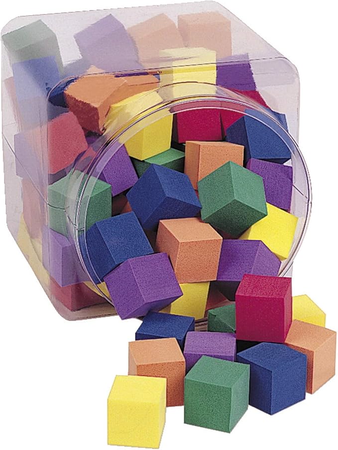 Learning Resources Hands-On Soft Color Cubes, Counting Blocks for Kids, Set of 102, Assorted Colors, Ages 3+