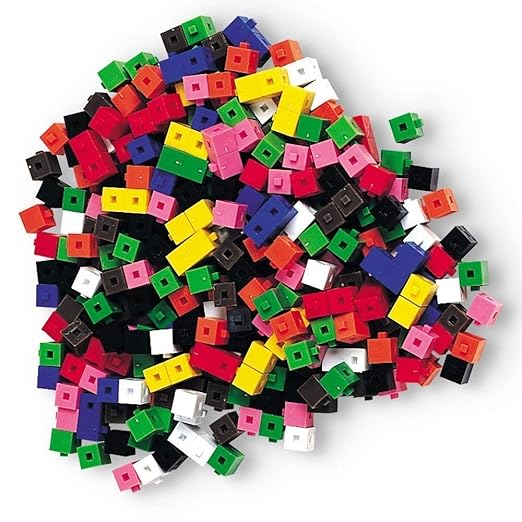 hand2mind Centimeter Cubes, Plastic Cubes, Connecting Cubes, Math Manipulatives, Counting Cubes for Kids Math, Math Cubes, Math Counters, Elementary Teacher Must Haves (Set of 500)