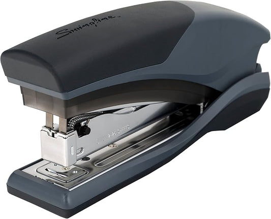 Swingline Stapler, 25 Sheet Capacity, Optima 25, Jam Free, Reduced Effort, Soft Grip, Black/Gray (66424)