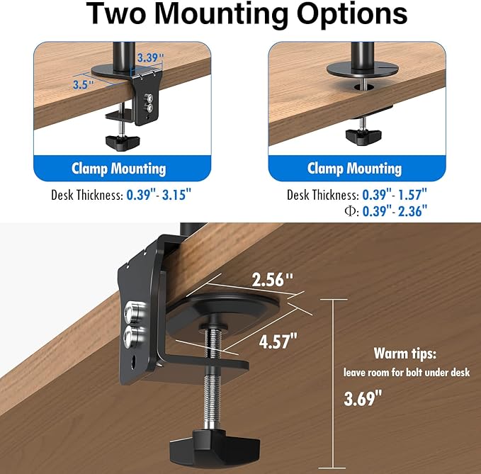 MOUNTUP Quad Monitor Stand, 4 Monitors Desk Mount for 17 to 32 inch Computer Screens, Fully Adjustable Stacked Mount with Tilt Swivel, 4 Heavy Duty Monitor Mount, Holds up to 17.6lbs per Arm, MU3007