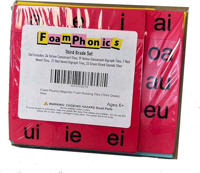 Foam Phonics Magnetic Foam Reading Tiles (Third Grade)