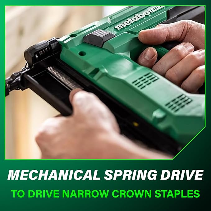 Metabo HPT 18V MultiVolt Cordless Narrow Crown Stapler Kit, 18 Gauge 1-1/2" Stapler with Power Tool 2.0Ah Lithium Ion Battery, Drives 1/2" to 1-1/2" Staples, 5-Year Warranty, N1804DB