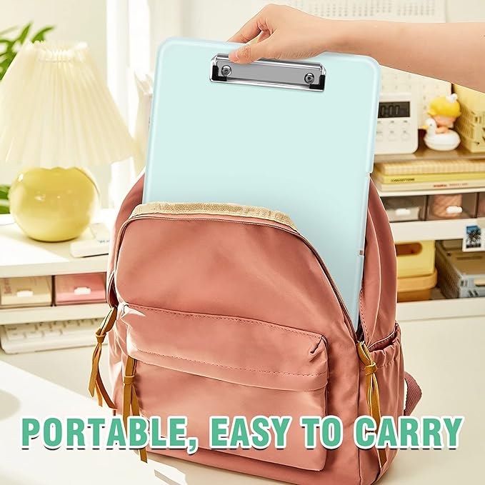 ANZNKU Clipboards with Storage, 13x9.6 Heavy Duty Nursing Clipboard Foldable, Plastic Storage Clipboard with Pen Holder, Cute Clip Board Folder for Teacher Nurse Work, School & Office Supplies(Green)