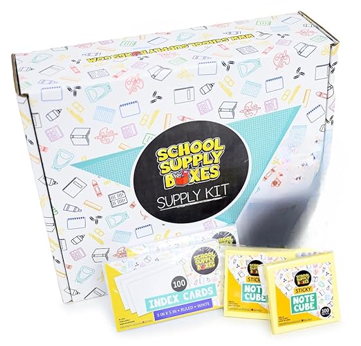 School Supply Boxes | STEM Class Bundle (1 Box) | Back to School Essentials Kit for Students & Teachers | Includes a Calculator, Graph Ruled Filler Paper, a Protractor, & More