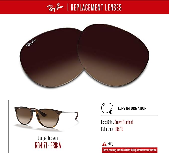 Ray-Ban Original RB4171 ERIKA Replacement Lenses For Women+BUNDLE with ACCESSORY EYEWEAR KIT