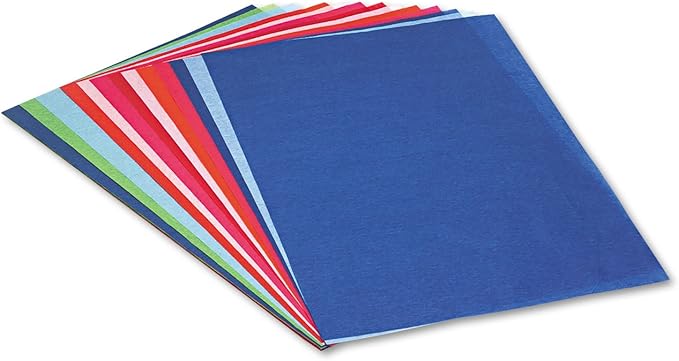 Pacon 58520 Spectra Art Tissue, 10 lbs., 12 x 18, 10 Assorted Colors, 50 Sheets/Pack