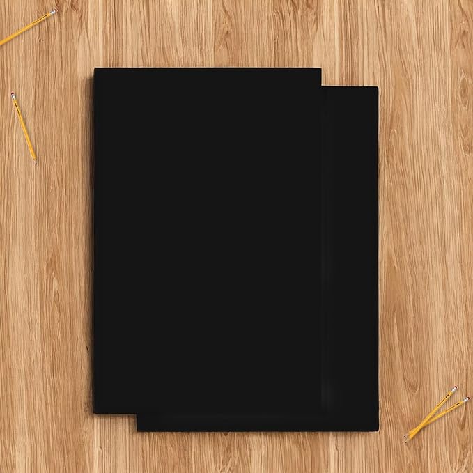 School Smart Folding Bristol Tagboard, 18 x 24 Inches, Black, Pack of 100