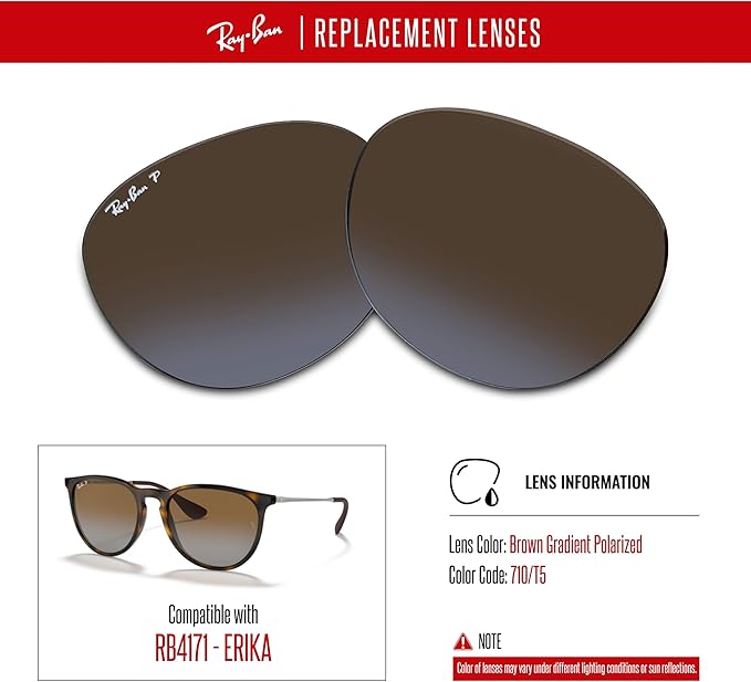 Ray-Ban Original RB4171 ERIKA Replacement Lenses For Women+BUNDLE with ACCESSORY EYEWEAR KIT