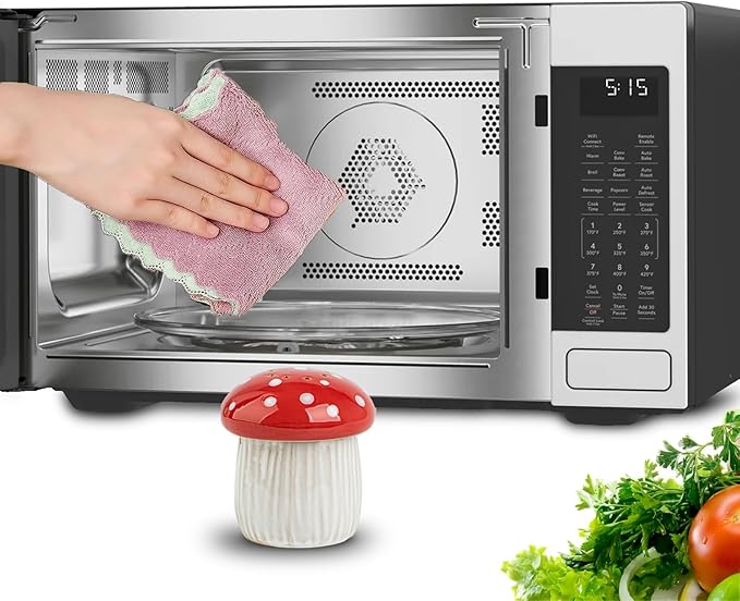 Mushroom Microwave Cleaner Steam Ceramic Oven Cleaner Microwave Steam Cleaner Red Kitchen Microwave Cleaning