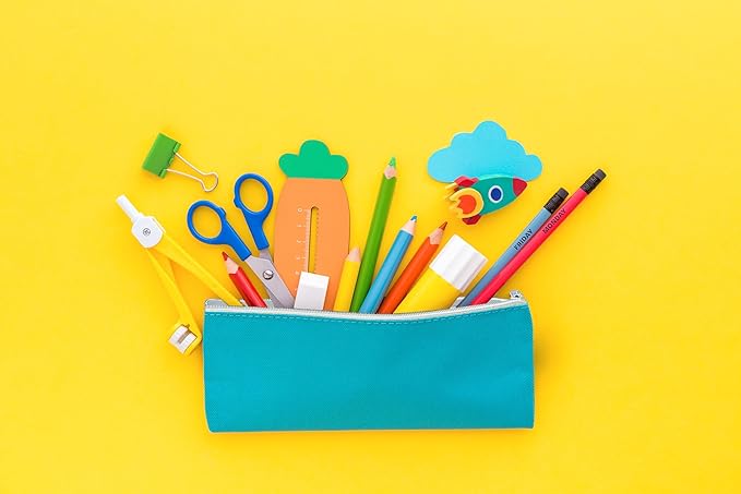Trail maker Bulk Pencil Case Bags Bundle with Zipper for Kids, School, Offices | Colorful Pencil Pouches in Bulk Packs