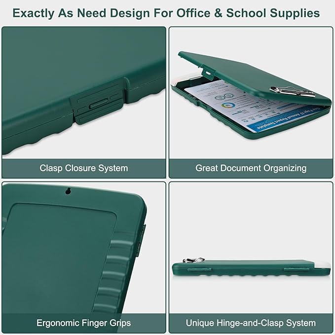 SFLHHDM Clip Boards 8.5x11 with Storage, Heavy Duty Storage Clipboard, Nursing Clipboards Folder with Pen Holder, Clipboards with Low Profile Clip, Nurse Clipboard Binder Case for Classroom