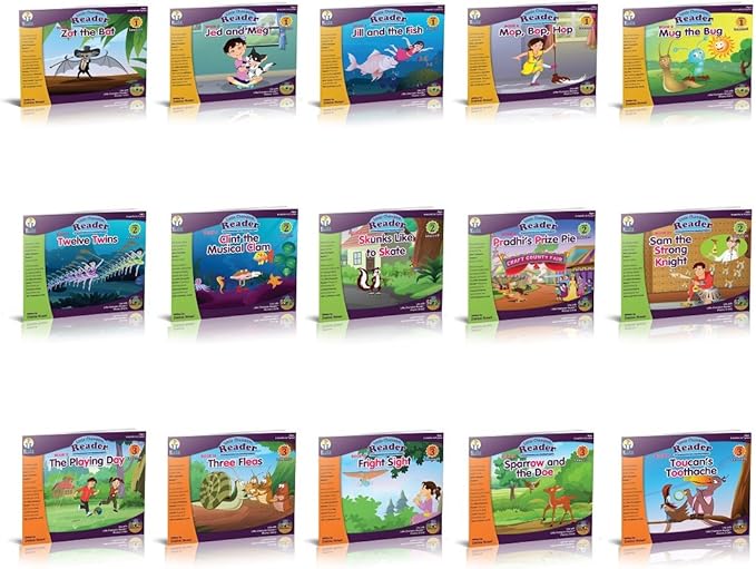Early Reading Program for Baby, Toddler, Preschool, Kindergarten- Alphabet, Vowel Phonics & 200+ Sight Words - Little Champion Reader 9 DVD, Flash Card, Book Kit