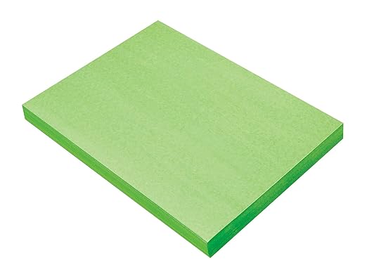 SunWorks Heavyweight Construction Paper, 9 x 12 Inches, Light Green, 100 Sheets