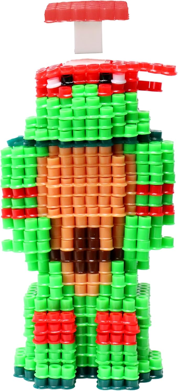 TMNT Pixel Creations Bead Kit Teenage Mutant Ninja Turtles Craft Set with 2500 Beads, Pegboards & Templates Ideal for Birthday Gifts & Screen-Free Play DIY Art Activity for Kids Ages 6+