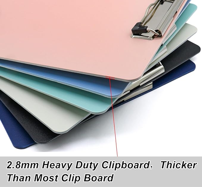 BOMEI PACK Color Clipboards 18 Pack, Plastic Bulk Clip Boards for Classroom and Office, A4 12.5 x 9 Inch