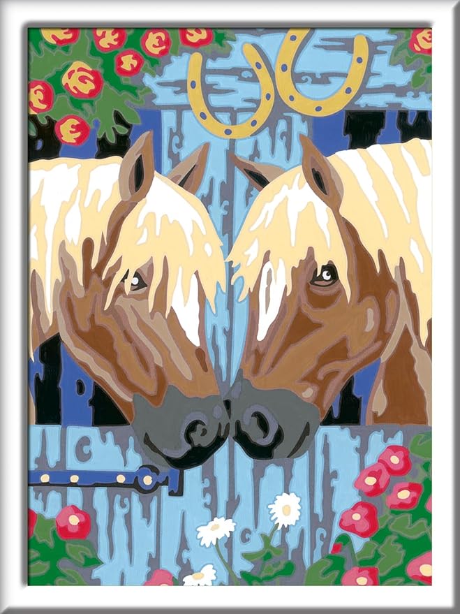 Ravensburger - Horse Friends CreArt Paint by Numbers Kit | Fun & Easy DIY Art for Kids Age 9+ | Creative Gift Idea for Birthdays & Holidays