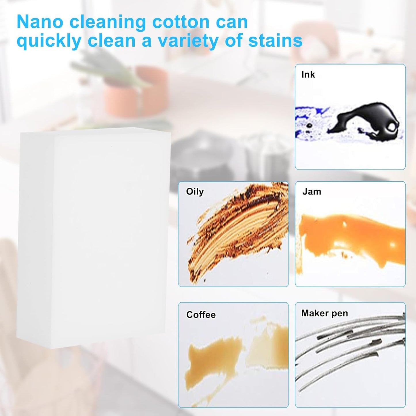 50 Pack Magic Sponge Eraser,Multi-Functional Household Cleaning Kitchen Dish Sponge for Furniture,Extra Thick and Long Lasting Melamine Cleaning Sponges for Bathroom,Bathtub, Sink,Wall Cleaner (50)