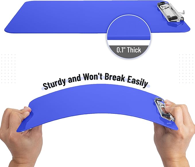 Mr. Pen- Plastic Clipboard, 12.5" x 9", 2 Pack, Surf Blue Clipboard Plastic, Low-Profile Metal Clip with Retractable Hanging Hole