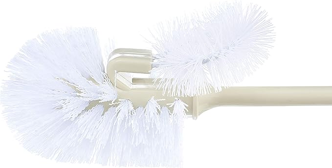 Superio Toilet Brush, Toilet Bowl Cleaning System with Scrubbing Wand, Under Rim Lip Brush for Bathroom