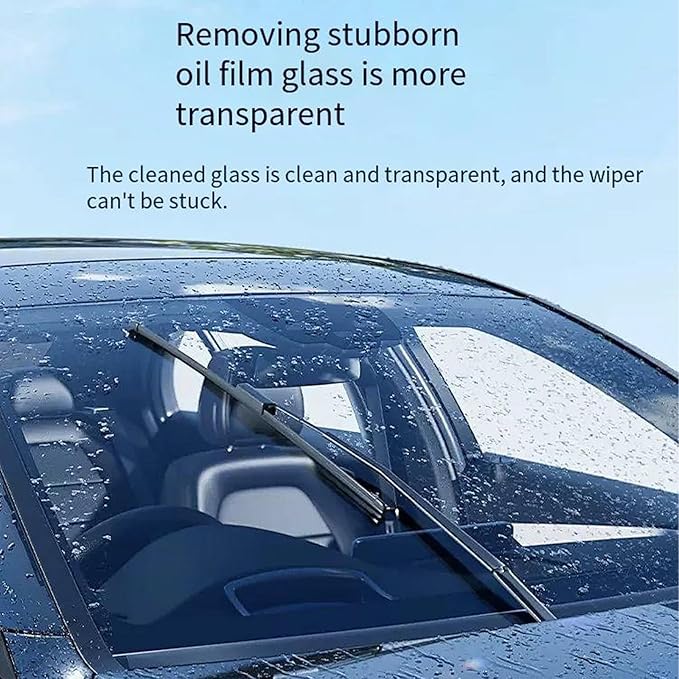 Automotive Oil Film Cleaning Brush for Auto Windows,Upgraded Clear Vision Glass Cleaner,Reusable Anti-Rain Fog Windshield Glass Oil Film Remover,Glass Cleaning Board Improves Visibility,2PCS