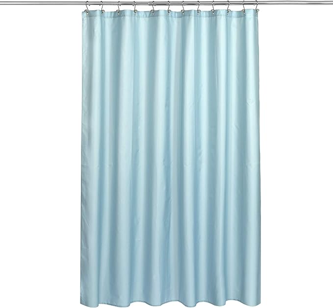 N&Y HOME Fabric Shower Curtain or Liner - Light Blue Shower Curtain for Bathroom with Hotel Quality, Machine Washable - Blue Fog, 72x72