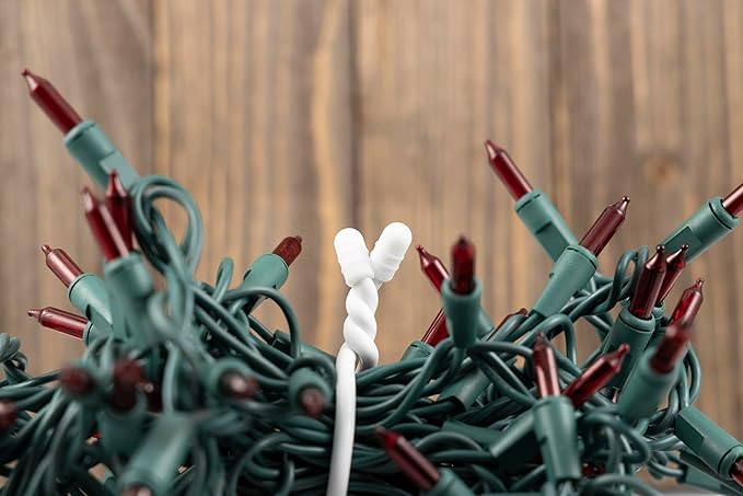 Philips Flex Ties 24 Pieces 7 Inch Zip Ties Cable Management Multi-Purpose Cord Organizer Reusable Cable Ties for Extension Cords Green and White JDT3163G/37