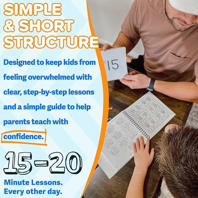 Learning Dynamics 15 Minute Math Program – Numeric & Math Learning Program Includes Flashcards, Manipulatives, Parent Guide Book – Learn Counting, Order, Value, Math Equations for 4-7 Year Olds