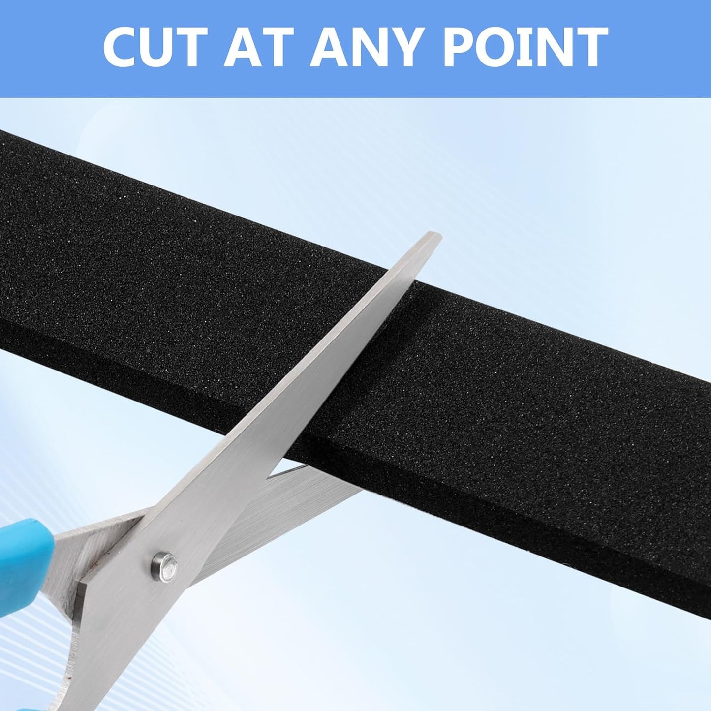 Weather Stripping Door Seal Strip- 2 Inch X 1/8 Inch X 26Feet, Strong Adhesive, Lightproof, Soundproof, Weatherproof Foam Tape Insulation for Sliding Door, Front Door Frame, Windows- Black