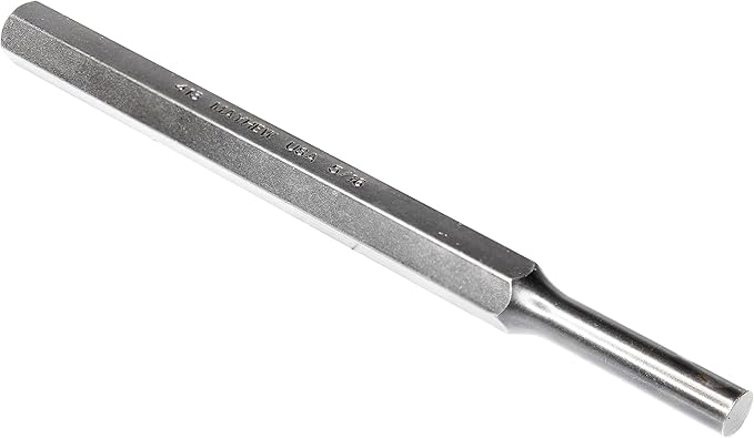Mayhew Tools 71019 SAE Pin Punch, 5/16 x 1.25" Pin, 6" OAL x 7/16" Body, Shot Blast Finish