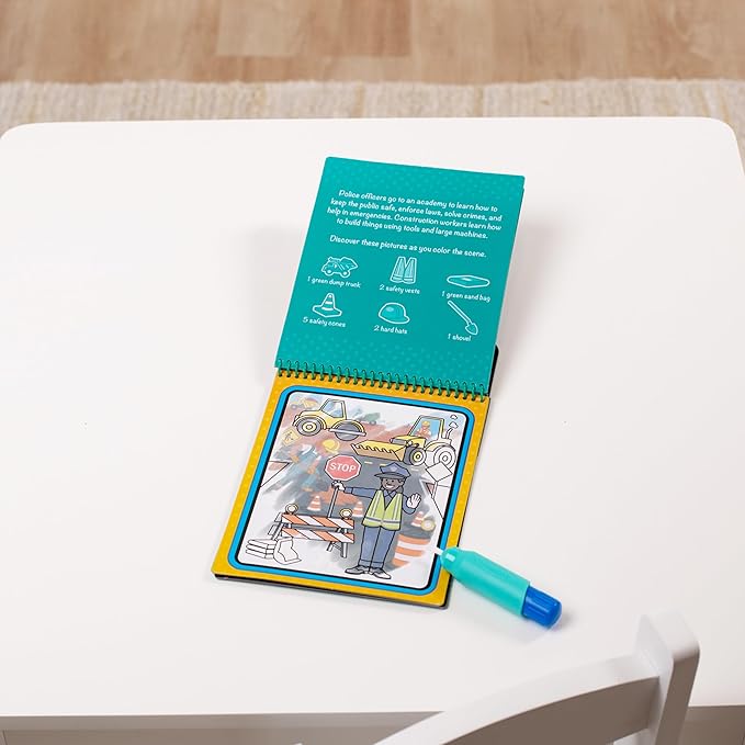 Melissa & Doug On The Go Water Wow! Reusable Water-Reveal Activity Pad- Occupations